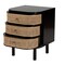 Baxton Studio Nabila Modern Bohemian Black Bayur Wood and Natural Rattan 3-Drawer End Table Nightstand 227-12895-ZORO - alternate 3